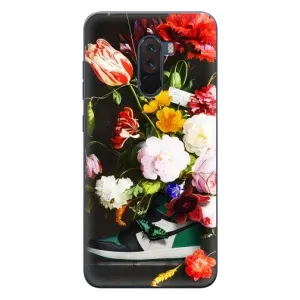 Брендновые Чехлы для Xiaomi POCO F1 - (PREMIUMPrint) (Nike цветы)