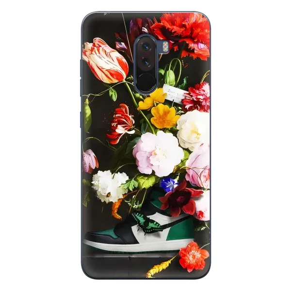 Чехол с принтом «Nike цветы» для Xiaomi POCO F1