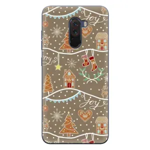 Новогодние, Праздничные Чехлы для Xiaomi POCO F1 - 2024 год (Новогодние пряники)