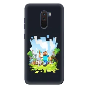Чохол Майнкрафт на Xiaomi POCO F1 (AlphaPrint) Minecraft (персонажі Minecraft)