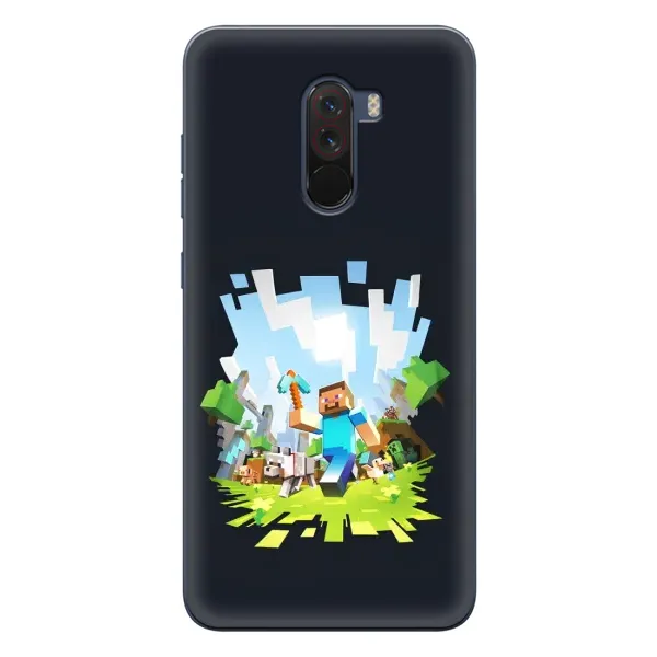 Чехол с принтом «персонажи Minecraft» для Xiaomi POCO F1