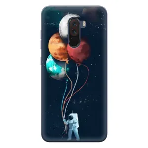 Космические Чехлы для Поко Ф1 (VPrint) (Планеты шарики)