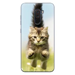 Чехлы с Котиками для Xiaomi POCO F1 (VPrint) (Прыжок кота)