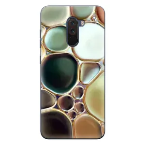 Мраморный чехол на Xiaomi POCO F1 (VPrint) (Радужный Мрамор)