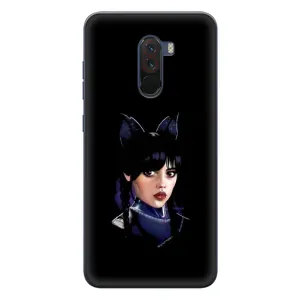 Чехлы Венсдей на Xiaomi POCO F1 Уэнсдей (AlphaPrint) (серьезная Уэнздей)