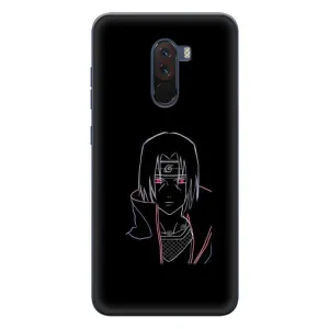 Чехлы на тему: Итачи Учиха для Xiaomi POCO F1 (AlphaPrint) (силуэт Итачи)