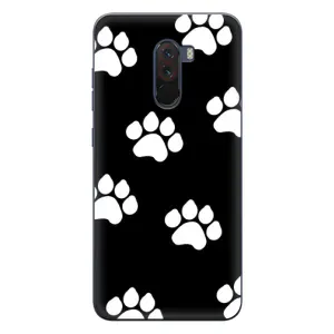 Чехлы с собаками для Xiaomi POCO F1 (VPrint) (Следы собаки)