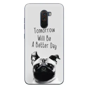 Чехлы с собаками для Xiaomi POCO F1 (VPrint) (Смешной Мопс)