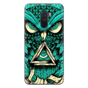 Чехол с птицами на Xiaomi POCO F1 (VPrint) (Сова с глазом)