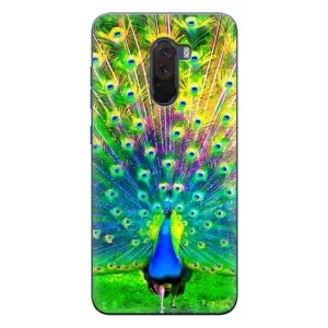 Чехол с птицами на Xiaomi POCO F1 (VPrint) (Яркий Павлин)