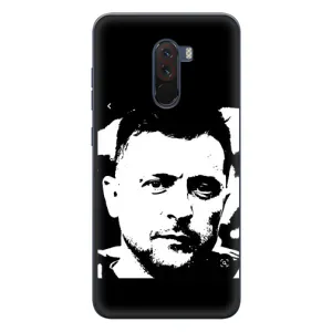 Чехол для Xiaomi POCO F1 (AlphaPrint - с принтом Зеленского) (Зеленский АРТ)