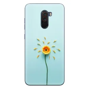 Чохли з квітами для Xiaomi POCO F1 (VPrint) (Жовта квітка)
