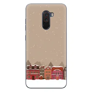 Новогодние, Праздничные Чехлы для Xiaomi POCO F1 - 2024 год (Зимний город)