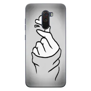 Чехол с принтом для Xiaomi POCO F1 (AlphaPrint - Знак сердечка) (Значок Love)