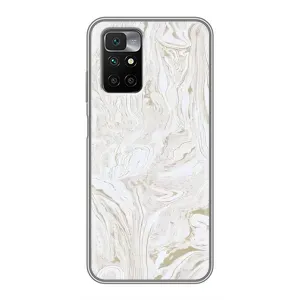 Мраморный чехол на Xiaomi Redmi 10 (VPrint) (Белый мрамор)