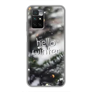Новогодние, Праздничные Чехлы для Xiaomi Redmi 10 - 2024 год (Hello winter)