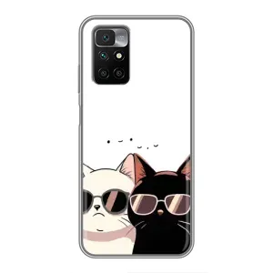 Чехол с рисунком кот на Xiaomi Redmi 10 (Коты в очках)