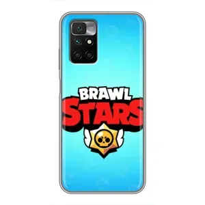 Чехлы Brawl Stars для Xiaomi Redmi 10 (AlphaPrint) (Лого Бравл Старс)