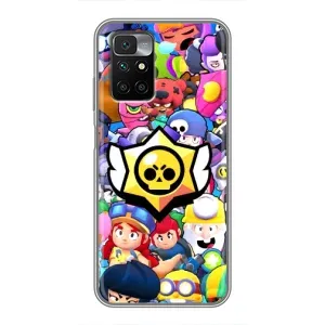 Чехол для Xiaomi Redmi 10 Бравл Старс (VPrint) (Лого Brawl Stars)