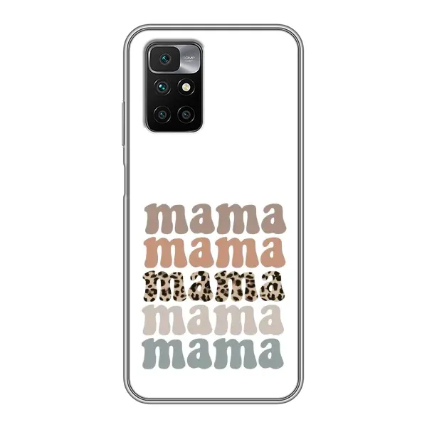 Чохол з принтом «Текстовий колаж мама» для Xiaomi Redmi 10
