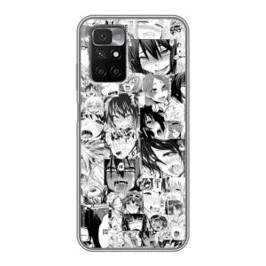 Анимешный чехол для Xiaomi Redmi 10 (Ahegao manga)