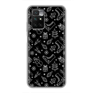Новогодние, Праздничные Чехлы для Xiaomi Redmi 10 - 2024 год (Новогодний фон)
