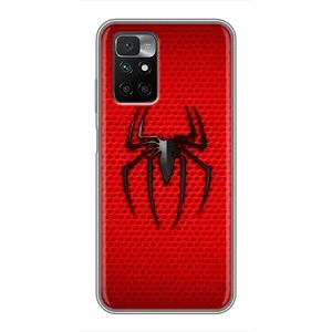 Чехол с человеком пауком для Xiaomi Redmi 10 - (AlphaPrint) (Паук Марвел)