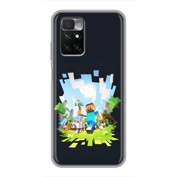 Чехол с принтом «персонажи Minecraft» для Xiaomi Redmi 10
