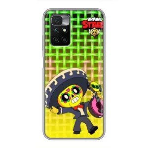 Чехлы Brawl Stars для Xiaomi Redmi 10 (AlphaPrint) (Поко в самбреро)