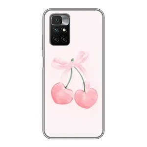 Чохол з розовим принтом для Xiaomi Redmi 10 (Рожеві вишні)
