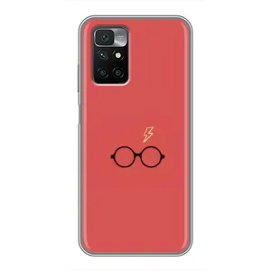 Чехлы с Гарри Поттером для Xiaomi Redmi 10 (AlphaPrint) (шрам и очки)