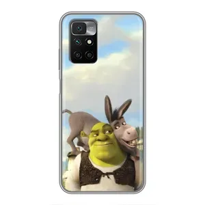 Чохол з мультфільмом Шрек на Xiaomi Redmi 10 (Шрек та Осел)