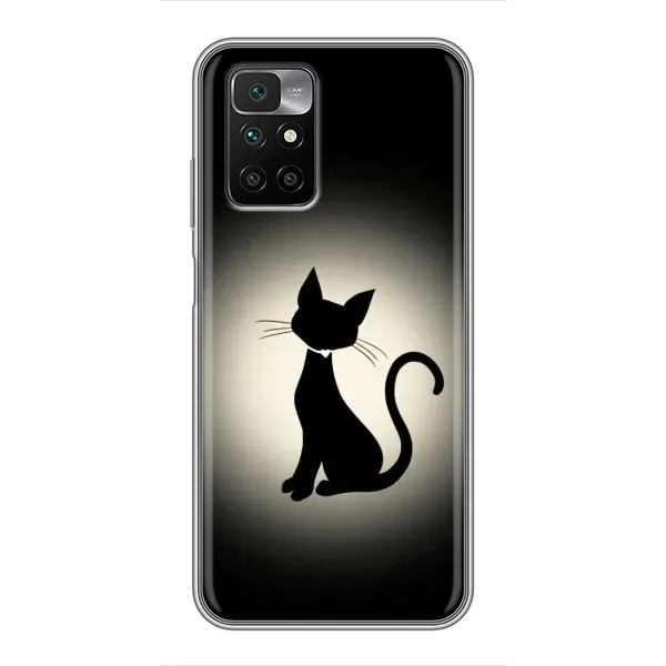 Чехол с принтом «Силуэт котика» для Xiaomi Redmi 10 Чехол с принтом «Силуэт котика» для Xiaomi Redmi 10