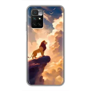 Чохол Король лев на Xiaomi Redmi 10: ксіаомі редмі 10 (Сімба на скелі)