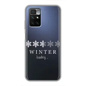 Зимние Чехлы для Редми 10 - прозрачный фон (Winter loading)