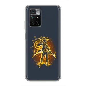 Naruto Anime Чехлы для Редми 10 (AlphaPrint) (золотой Наруто)