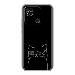 Чехол с рисунком кот на Xiaomi Redmi 10A (Равнодушный кот)