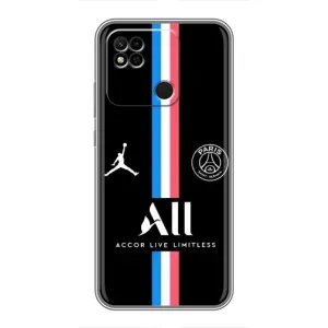 Чохли PSG для Xiaomi Redmi 10A (AlphaPrint) (футболка ПСЖ)