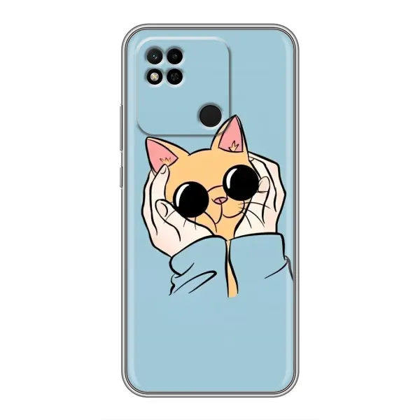 Чехол с принтом «Котик в очках» для Xiaomi Redmi 10A