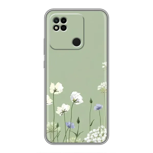 Чехол с принтом «Цветы на зеленом» для Xiaomi Redmi 10A