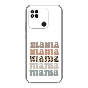 Чехлы для мамы на Xiaomi Redmi 10A (Текстовый коллаж мама)