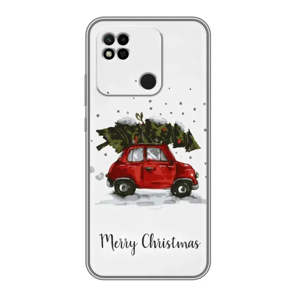 Чохол з принтом «Авто з ялинкою» для Xiaomi Redmi 10A