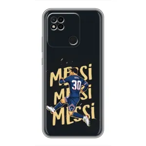 Чехлы для Xiaomi Redmi 10A (Leo чемпион) (AlphaPrint) (Messi ПСЖ)