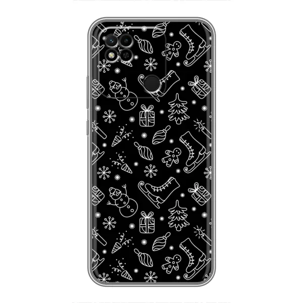Чехол с принтом «Новогодний фон» для Xiaomi Redmi 10A