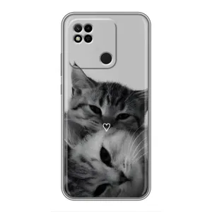 Чехол с рисунком кот на Xiaomi Redmi 10A (Пара котов)