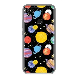 Космические Чехлы для Редми 10А (VPrint) (Рисованные планеты)