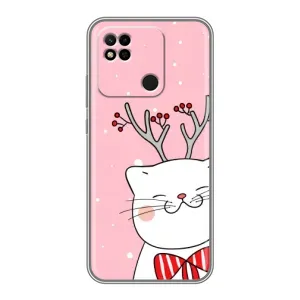 Новогодние Чехлы для Редми 10А (VPrint) (Зимний кот)