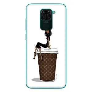 Чехлы Луи Витон для Xiaomi Redmi 10X (AlphaPrint - LOUIS VUITTON) (кофе LOUIS VUITTON)