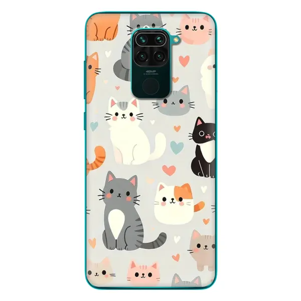 Чохол з принтом «Колаж котів» для Xiaomi Redmi 10X