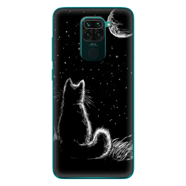 Чехол с принтом «Котик и луна» для Xiaomi Redmi 10X